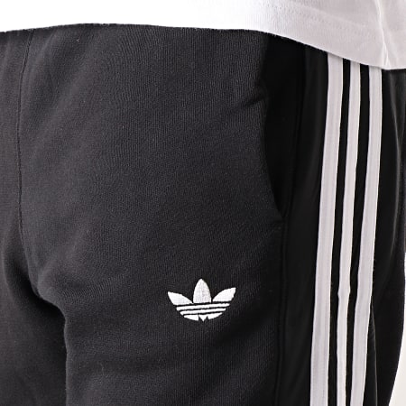 Adidas Originals - Pantalon Jogging A Bandes Radkin DU8137 Noir Blanc