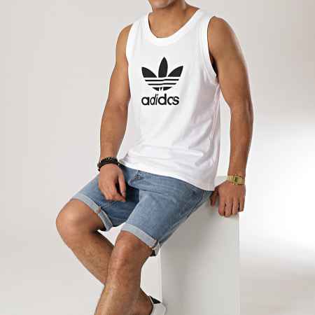 Adidas Originals - Camiseta de tirantes Trefoil DV1508 Blanca