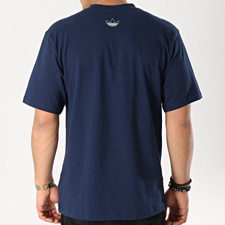 Adidas Originals - Tee Shirt Trefoil Art DV3281 Bleu Marine