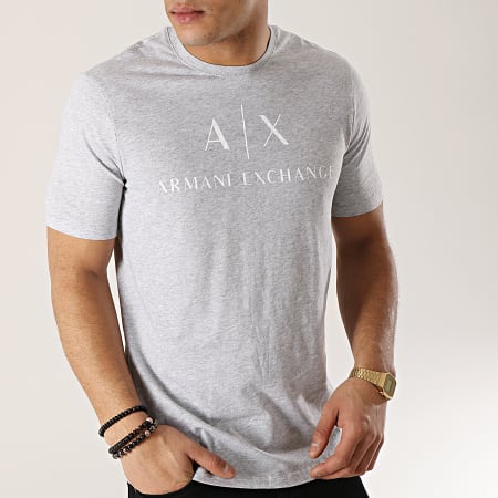 Armani Exchange - Tee Shirt 8NZTCJ-Z8H4Z Gris Chiné