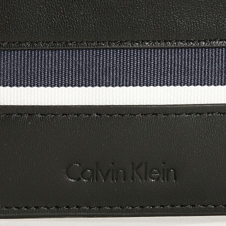 Calvin Klein - Portefeuille Stripe Slimfold 6CC 4421 Noir