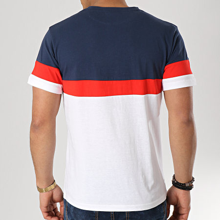 Ellesse - Tee Shirt Tricolore 1031N Blanc Bleu Marine Rouge