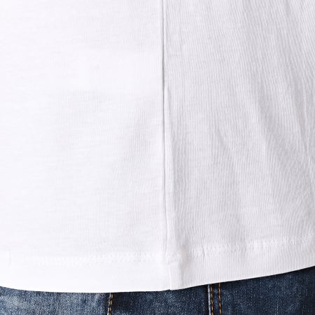 Ellesse - Tee Shirt Tricolore 1031N Blanc Bleu Marine Jaune