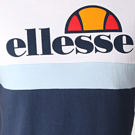 Ellesse - Tee Shirt Tricolore 1031N  Bleu Marine Bleu Clair Blanc