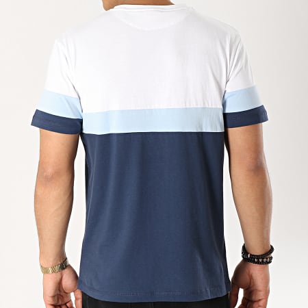 Ellesse - Tee Shirt Tricolore 1031N  Bleu Marine Bleu Clair Blanc
