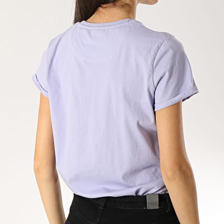 Ellesse - Tee Shirt Femme Tricolore 1074N Lavande Gris Chiné Blanc