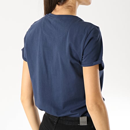 Ellesse - Tee Shirt Femme Tricolore 1074N Bleu Marine Bleu Clair Blanc