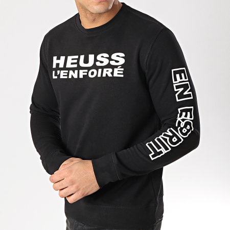 Heuss L'Enfoiré - Sweat Crewneck Logo Noir