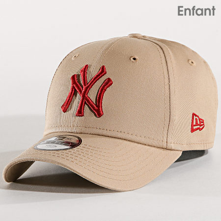 New Era - Casquette Enfant League Essential New York Yankees 11871492 Beige Rouge