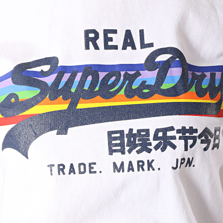 Superdry - Tee Shirt Femme Vintage Logo Retro G10138TT Blanc