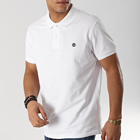 Timberland - Polo Manches Courtes Millers A1S4J Blanc