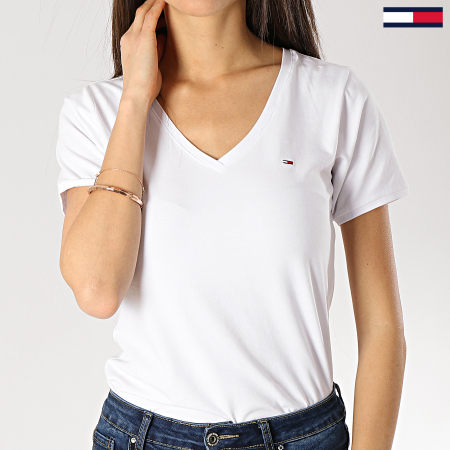 Tommy Hilfiger - Tee Shirt Femme Stretch 6320 Blanc