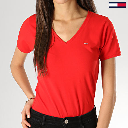 Tee shirt rouge tommy hilfiger femme sales