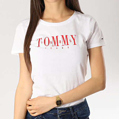 Tommy Hilfiger - Tee Shirt Femme Casual 6453 Blanc