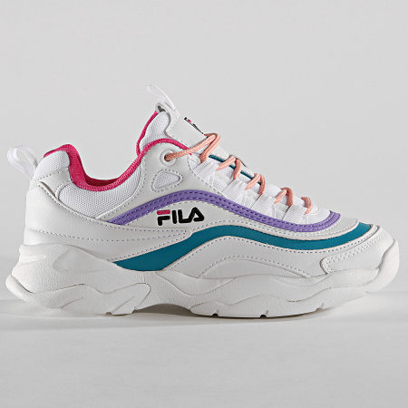 Fila - Baskets Femme Ray Low 1010562 03A White Very Berry Caribbean Sea