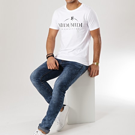 Heuss L'Enfoiré - Camiseta Midi Midi Blanca