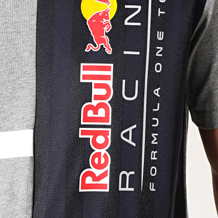 Puma - Tee Shirt Red Bull Racing Logo 577773 Gris Chiné Bleu Marine