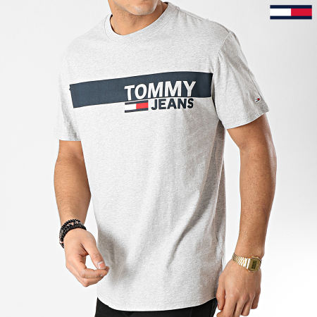 Tommy Hilfiger - Tee Shirt Box Logo 6089 Gris Chiné
