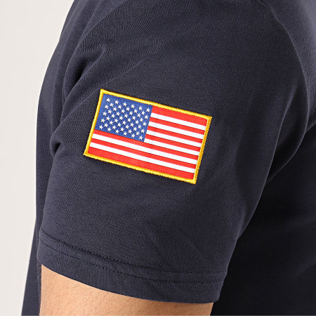 Alpha Industries - Tee Shirt Poche Bomber NASA Bleu Marine