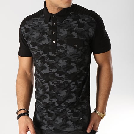 Classic Series - Polo Manches Courtes 541 Noir Camouflage