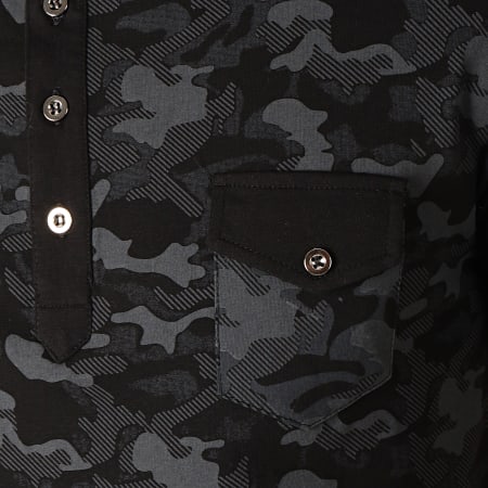 Classic Series - Polo Manches Courtes 541 Noir Camouflage