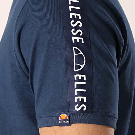Ellesse - Tee Shirt Oversize A Bandes Fede SHA05907 Bleu Marine