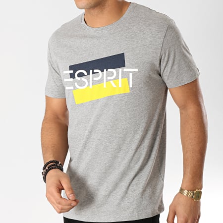 Esprit - Tee Shirt 029EE2K008 Gris Chiné