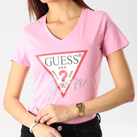 Guess - Tee Shirt Femme W92I59K75R0 Rose