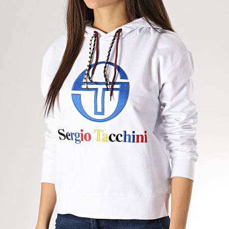 Sergio Tacchini - Sweat Capuche Femme Crop Cleo 38050 Blanc