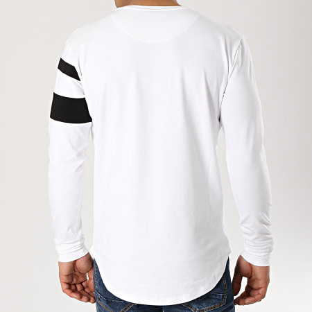 Gianni Kavanagh - Tee Shirt Manches Longues Oversize GKG000907 Blanc Noir Doré