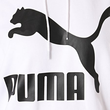 Puma - Sweat Capuche Femme Classic Logo T7 578032 Blanc Noir 