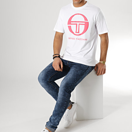 Sergio Tacchini - Tee Shirt Iberis 37740 Blanc Rose