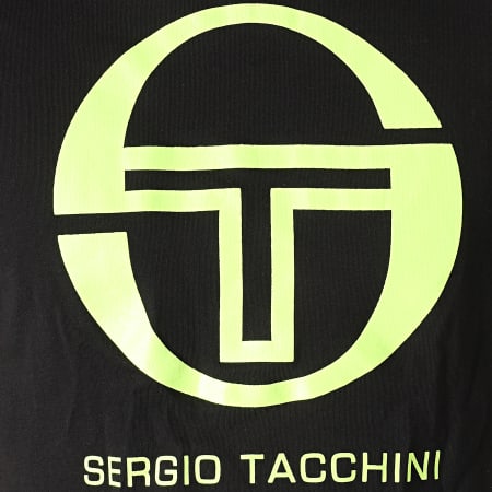 Sergio Tacchini - Tee Shirt Iberis 37740 Noir Jaune Fluo