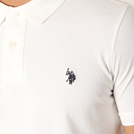US Polo ASSN - Polo Manches Courtes Institutionnal Blanc