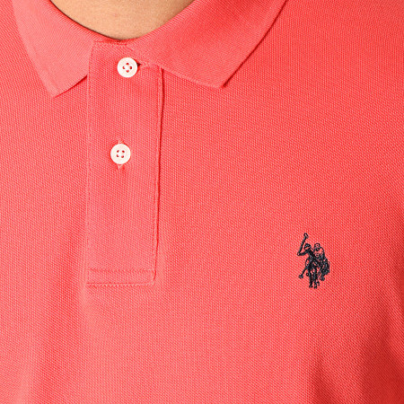 US Polo ASSN - Polo Manches Courtes Institutionnal Rouge