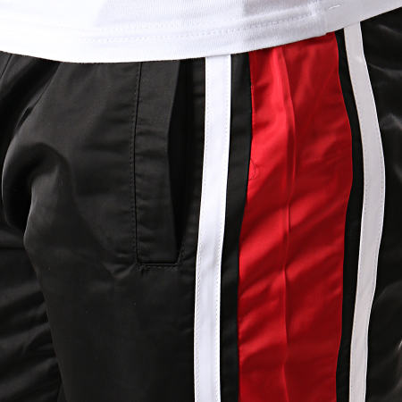 Terance Kole - Pantalon Jogging A Bandes 88033 Noir Rouge Blanc