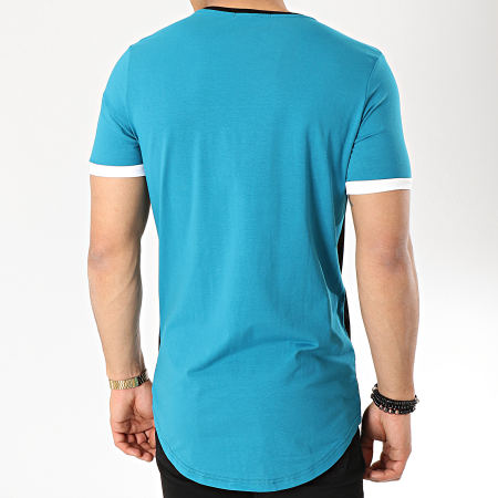 Terance Kole - Tee Shirt Oversize 98211 Bleu Blanc Noir