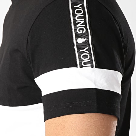 Terance Kole - Tee Shirt Oversize A Bandes 98209 Noir Blanc