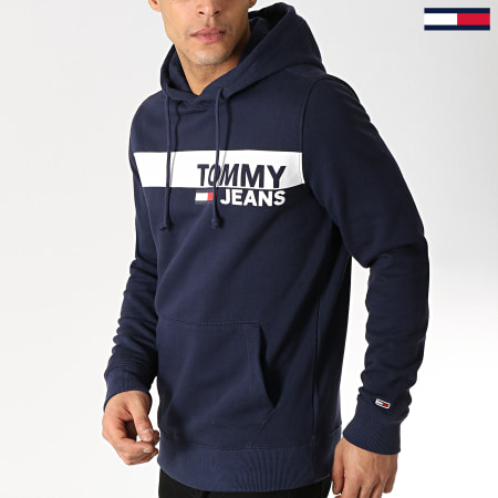 Tommy Jeans - Sweat Capuche Essential Graphic 6047 Bleu Marine