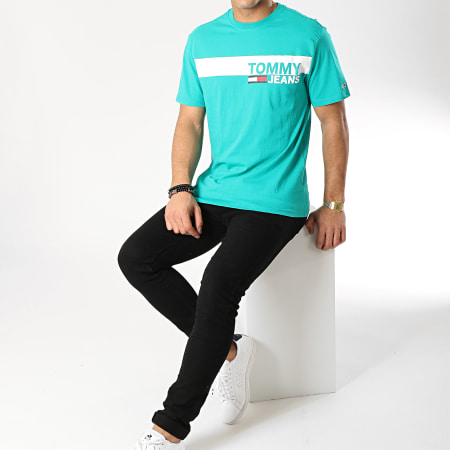 Tommy Hilfiger - Tee Shirt Essential Box Logo 6089 Vert