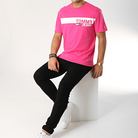 Tommy Hilfiger - Tee Shirt Essential Box Logo 6089 Rose