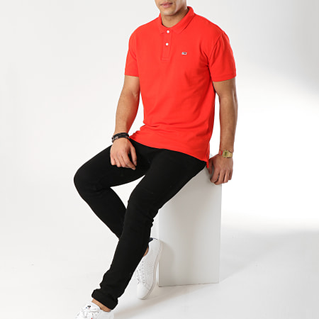 Tommy Jeans - Polo Manches Courtes Classics Solid 6112 Rouge