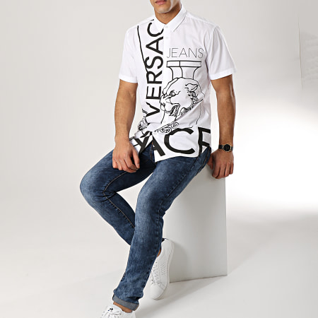 Versace Jeans Couture - Chemise Slim Manches Courtes TUM203 B1GTB6SC-30206 Blanc