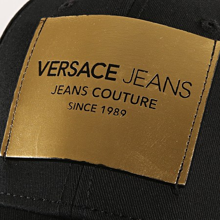 Versace Jeans Couture - Casquette Mid Visor Patch VJ Noir Doré