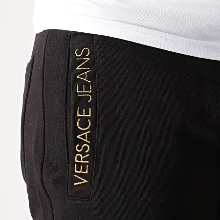 Versace Jeans Couture - Pantalon Jogging Tum315 Noir Doré
