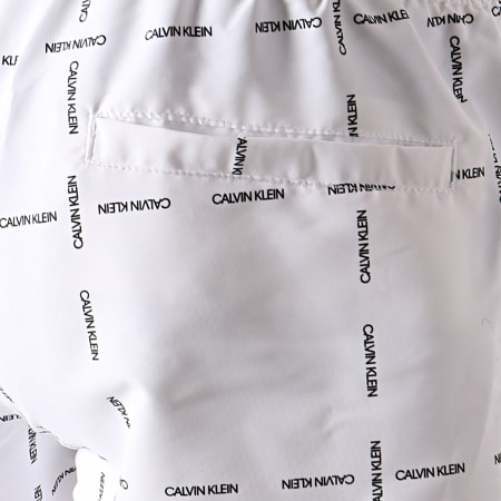 Calvin Klein - Short De Bain Drawstring 0306 Blanc Noir