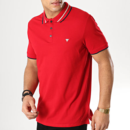 Guess - Polo Manches Courtes M92P08-K7O60 Rouge 
