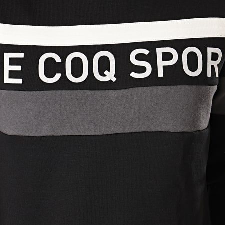 Le Coq Sportif - Sweat Crewneck Coq D'Or N2 Noir Blanc Gris Doré