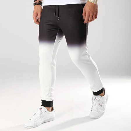 Terance Kole - Pantalon Jogging Dégradé 23199 Noir Blanc