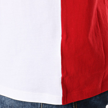Timberland - Tee Shirt Logo Linear A1OA4 Blanc Noir Rouge